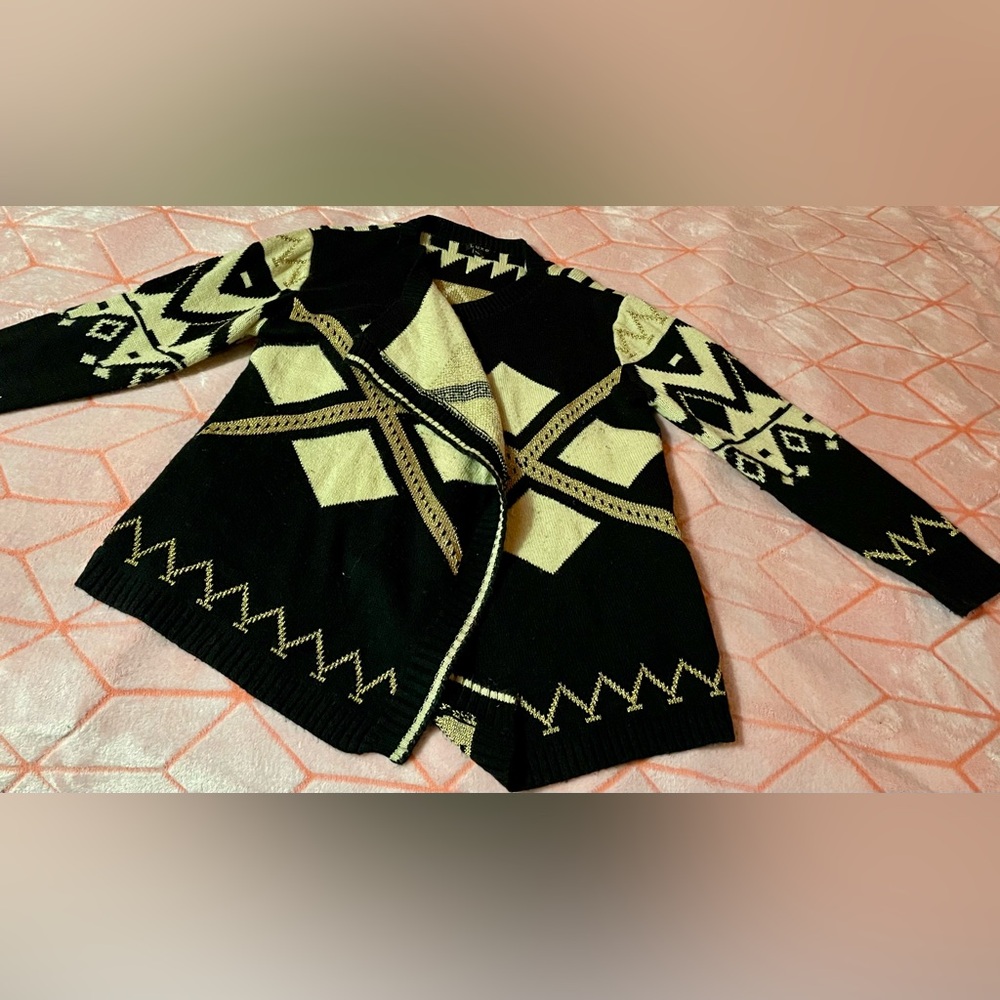 💣 Luxe Geometric Drape Front Women's Sweater Cardigan 💣